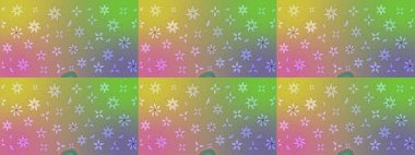 Tarafsız renklerde parlak çiçekli halı eşkali..