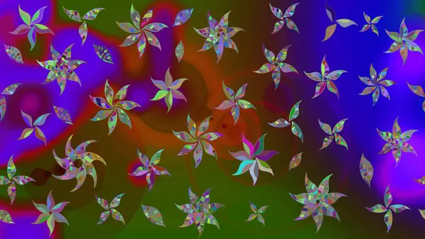 Yumuşak, yaz çiçekli arka plan. Çiçekli karalama şeklinde Raster çiçek deseni. Kahverengi renkte çiçekler.