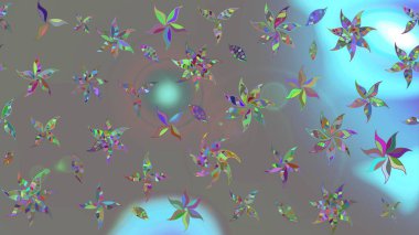 Şirin çiçekli, desenli, gri renkli bir eskiz deseni. Tekstil için suluboya eskiz deseni. El çizimi çiçek çizimi deseni (fayans)).