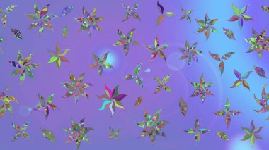 Chichi 'nin kumaş kalıbını çiz. Raster illüstrasyonu. Düz Çiçek Elementleri Tasarımı. Çiçek deseni. Renkli Bahar Teması çizim şablonu.