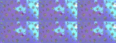 Vadinin çiçekleri mor renklerde. Çiçeksel çizim kalıbının çizimi.