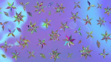 Sevgililer günü ve tebrik kartı konsepti için şık bir davetiye. Mor renkte manzaralı çiçek deseni. Çiçek kompozisyonu, el boyası, hassas şablon. Üst görünüm, yumuşak biçim.