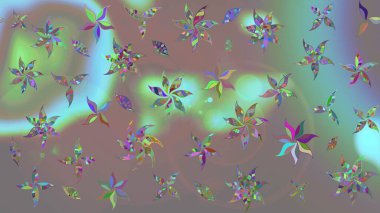 Doodle çiçekler ve dalları, otlar ve çiçekler. Elle çizilmiş. Raster resim. Güzel kumaş deseni.