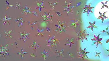 Raster deseni. Suluboya etkisi. Organik elementler. Botanik çizim deseni.