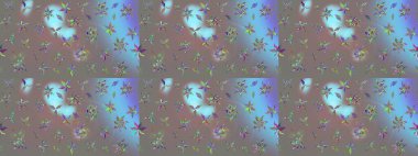 Raster - stok. Gri çiçekli eskiz deseni, suluboya çiçek deseni, sevimli çiçek, duvar kağıdı, kart veya kumaş için fayanslı.