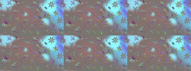 Çiçek arkaplan. Çiçek duvar kâğıdı. Gri renkli şirin tekstil tarzında. Raster illüstrasyonu. Renkli çizim deseni.