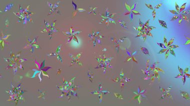 Çiçekli çiçek deseni, suluboya. Süslü kumaş deseni. Raster deseni.