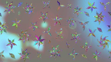 Küçük çiçekte güzel bir desen. Küçük renkli çiçekler. Motley illüstrasyonu. Gri çiçekli bahar çiçekleri. Moda baskıları için zarif bir şablon.