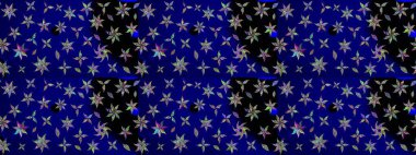 Çiçekli el çizimi çizimi deseni. Modern gösterişli mavi raster arka plan duvar kağıdı çizimi klasik çizgili iz sürme desenli çiçekler, çiçekli süsler.