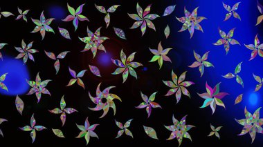 Çiçek tasarımı için inanılmaz bir kolaj cenneti tarzı. Parlak çiçekli kolaj çiçekleri siyaha boyanmış. Çiçekli zambaklar eskiz arka planı.