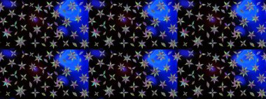 Raster illüstrasyonu. Yumuşak, bahar çiçekleri siyah renklerde. Çiçek ve yapraklı karalama şeklinde Raster çiçek deseni.