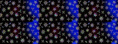 Raster illüstrasyonu. Düz Çiçek Elementleri Tasarımı. Çiçek deseni. Renkli Bahar Teması eskiz kalıbı. Chichi kumaş deseni çiz.