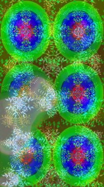 Raster illüstrasyonu. Kar taneli desen. Raster Noel soyut renkli arkaplan ve düşen kar tanesi..