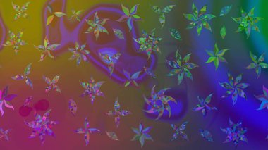 Kahverengi renkli çiçekler. Gömlek baskısı için çiçek boyası. Çiçek eskiz kalıbı geçmişi.