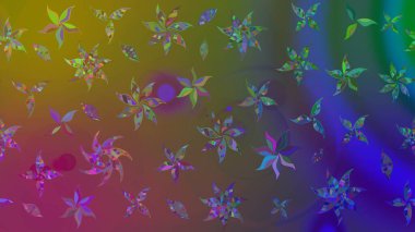 Küçük bir çiçekte eskiz deseni. Raster illüstrasyonu. Güzel kumaş deseni. Güzel çiçek arkaplanı..