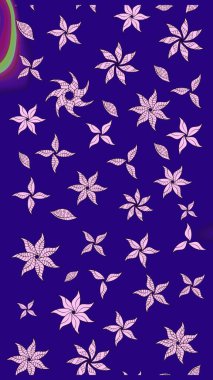 Şatafatlı bahar bahçesi dokusu. Çiçek deseni. Raster illüstrasyonu. Mavi renkli çiçekler. Mavi renkte çiçek çizimi.