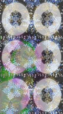 Renkli elementlerle Raster ilginç desen.