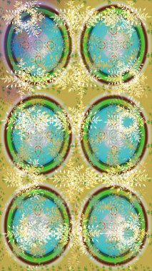 Renk arka plan üzerinde izole soyut kar taneleri ile düz tasarım. Kar tanesi renkli desen. Raster resim. Raster kar taneleri arka plan. Snowflakes desen.