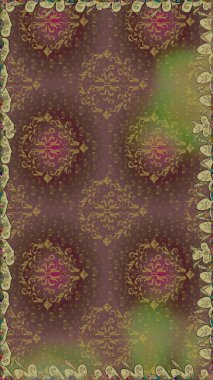 Kahverengi renkte yaz çiçekleri. Raster illüstrasyonu. Raster çiçek desenli ve çiçekli..