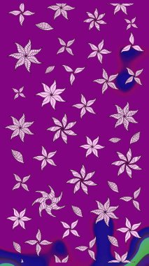 Mor renklerde. Raster illüstrasyonu. Hint süsü. Çizim kalıbı. Renkli süs kenarı. Çiçek duvar kağıdı.