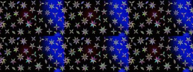 Siyah renkte güzel çiçekler, suluboya desenli, duvar kağıdı, kart ya da kumaş için fayanslı eskizler. Raster..