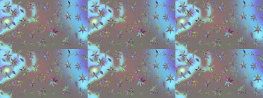 Gri renklerde. Raster deseni. Küçük çiçekteki sevimli çiçek deseni. Raster illüstrasyonu. Soyut çiçek çizim kalıbı arkaplanı.