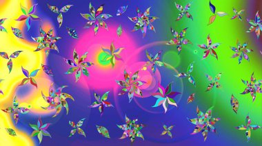 Güzel suluboya yaz çiçekleri deseni..