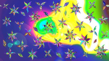 Güzel kumaş deseni. Raster suluboya deseni, narin çiçekler, mavi çiçekler, tebrik kartı şablonu..