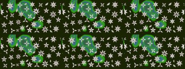 Tomurcukları çiçek olan sevimli bir çiçek deseni. Raster. Eskiz geçmişi. Kumaş, tekstil, duvar kağıdı baskısı için. Raster illüstrasyonu. Antika retro tarzı.