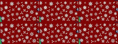 Eskiz klasiği. Renkli Bahar Teması eskiz kalıbı. Raster Şirin kumaş deseni. Düz Çiçek Elementleri Tasarımı.