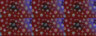 Raster Hip kumaş deseni. Eskiz Vintage Çiçek Deseni.