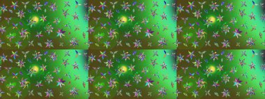 Eski usul küçük çiçekli şirin bir eskiz deseni. Moda arka planında parlak buketler. Raster illüstrasyonu. Kumaş, duvar kâğıdı ve kağıda yazdırmak için gelişen arkaplan.