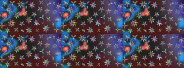 Güzel kumaş deseni. Raster suluboya çiçek deseni, narin çiçekler, mor çiçekler, tebrik kartı şablonu..