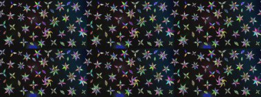 Küçük çiçekteki sevimli çiçek deseni. Tony 'nin kumaş kalıbını çiz. Raster illüstrasyonu. Modaya uygun kumaş deseni.