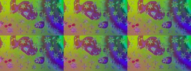 Raster illüstrasyonu. Kumaş, duvar kağıdı ve kağıt üzerine baskı yapmak için gelişen arka plan. Eski usul küçük çiçekli şirin bir eskiz deseni. Moda arka planında parlak buketler.