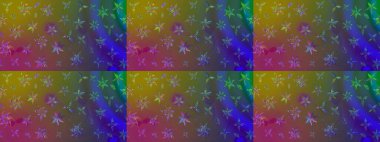 Düz Çiçek Elementleri Tasarım Raster illüstrasyonu. Kahverengi renkli çiçekler. Renkli Bahar temalı eskiz kalıbı. Çiçekli çiçek deseni, suluboya..