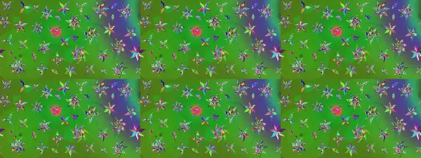 Raster illüstrasyonu. Küçük bir çiçekte eskiz deseni. Güzel kumaş deseni. Güzel çiçek arkaplanı..