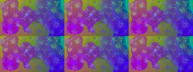 Çiçek desenli eskiz. Gömlek baskısı için çiçek boyası. Mor renkte çiçekler.