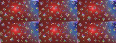 Çiçekli çiçek deseni, suluboya. Kahverengi renkli çiçekler. Renkli Bahar Teması eskiz kalıbı. Düz Çiçek Elementleri Tasarımı. Raster illüstrasyonu.