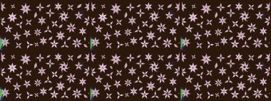 Raster Hip kumaş deseni. Eskiz Vintage Çiçek Deseni.