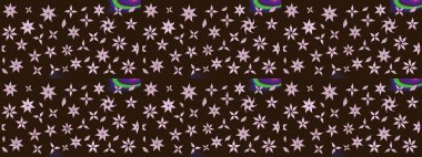 Renkli kahverengi çizim deseni. Elle çizilmiş sonbahar çiçeği deseni. Doodle tarzı. Kahverengi renkli çiçekler. Tekstil ve kapak tasarımı için mükemmel.