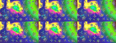 Raster illüstrasyonu. Mavi renklerde. Çiçek. Taslak dekoratif arka plan, çiçek mandala.