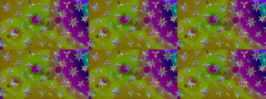 Yumuşak, bahar çiçekli arka plan. Çiçekli karalama şeklinde Raster çiçek deseni. Yeşil renkte çiçekler.