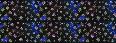 Raster illüstrasyonundaki çiçek desenli çizim. Güzel kumaş deseni. Renkli Bahar Teması eskiz kalıbı. Düz Çiçek Elementleri Tasarımı.