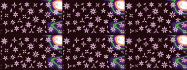 Dekorasyon ve tasarım için güzel bir desen. Suluboya çizim kalıbı. Raster illüstrasyonu. Çiçeğin suluboya çizimlerinin mükemmel deseni. Eski model. Moda yazdırma.