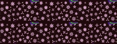 Moda baskıları için zarif bir şablon. Küçük renkli çiçekler. Kahverengi çiçekli bahar çiçekleri. Küçük çiçekte güzel bir desen. Motley illüstrasyonu.