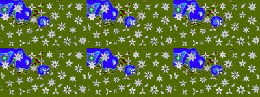 Organik motif arka planı. Çizim kalıbı. Raster illüstrasyonu. Ultraviyole kumaş deseni.