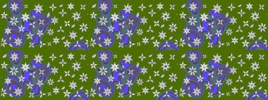 Renkli Bahar Teması eskiz kalıbı. Düz Çiçek Elementleri Tasarımı. Raster..