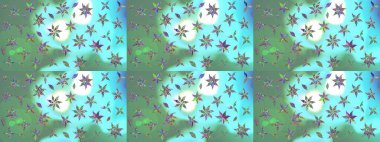 Raster illüstrasyonu. Kumaş, duvar kağıdı ve kağıt üzerine baskı yapmak için gelişen arka plan. Moda arka planında parlak buketler. Eski usul küçük çiçekli şirin bir eskiz deseni..