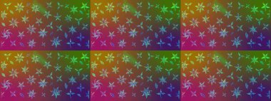 Robot resim. Küçük renkli çiçekler. Çiçekli bahar çiçekleri. Küçük çiçekte güzel bir desen. Moda baskıları için zarif bir şablon. Motley illüstrasyonu.